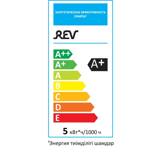 Светодиодная лампа REV FILAMENT свеча витая, TC37, E14, 5W, 2700K, DECO Premium 32430 0