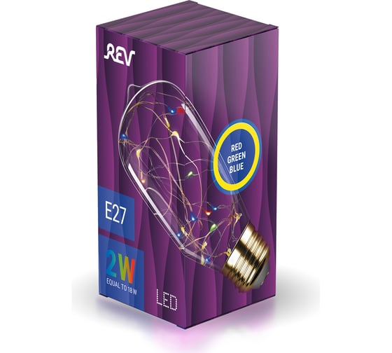Светодиодная лампа REV VINTAGE RGB Starry ST64, E27, DECO Premium 32447 8