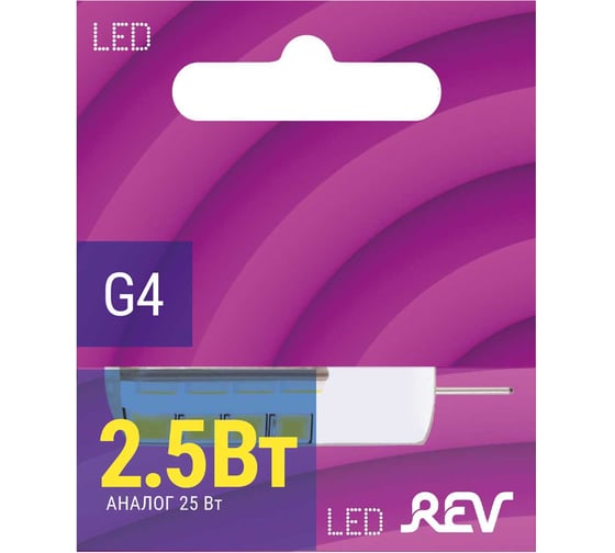 Светодиодная лампа REV JC G4, 2,5W, 3000K, 220V 32437 9