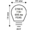 Лампа светодиодная RITTER FILAMENT шар FG45 E27 7Вт, 2700K, DECO Premium, 32443 0 9