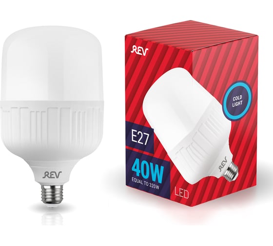 Светодиодная лампа REV T120, E27, 40W, 6500K, PowerMax, дневной свет 32418 8 1