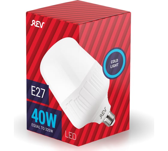 Светодиодная лампа REV T120, E27, 40W, 6500K, PowerMax, дневной свет 32418 8