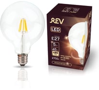 Светодиодная лампа REV VINTAGE Filament шар G95, E27, 5W, 2700K, DECO Premium, 32459 1