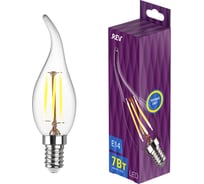 Светодиодная лампа REV FILAMENT свеча на ветру, FC37, E14, 7Вт, 2700K, DECO Premium 32432 4