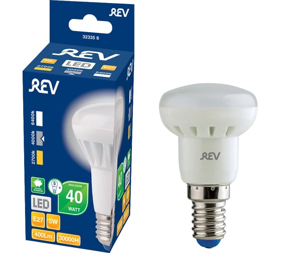 Светодиодная лампа REV R63, Е27, 5W, 4000K, 32335 8 1
