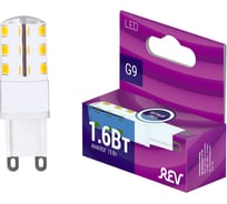 Светодиодная лампа REV JCD G9, 1,6W 4000K, 220V 32440 9