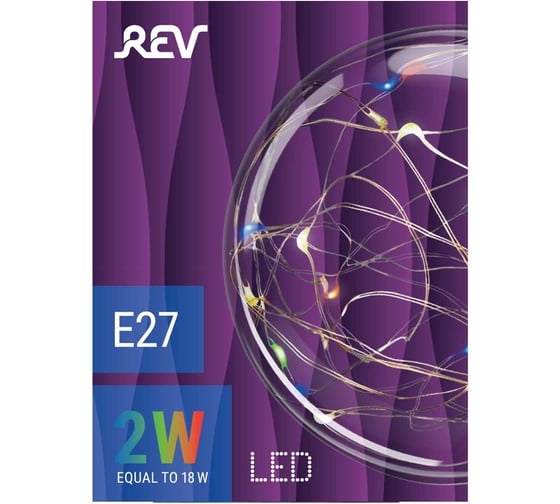 Светодиодная лампа REV VINTAGE RGB Starry шар G95, E27, DECO Premium 32446 1