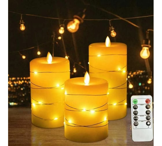Светодиодные свечи сет LED Elementary Candle 2, гирлянда Homium CL02STR