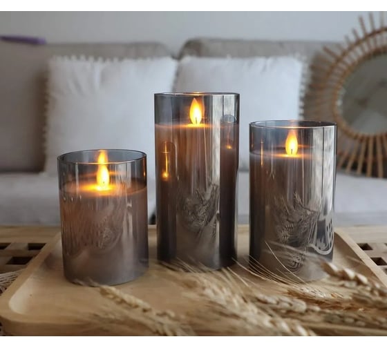 Светильник LED Elementary Candle С4, стекло темное Homium CL04DGL