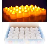 Светильник LED Elementary Candle, светодиодные свечи, набор 24 шт, чайные Homium CL07SM