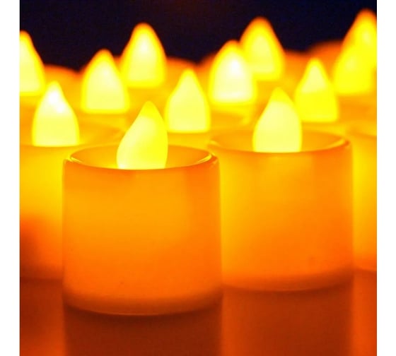 Светильник LED Elementary Candle, светодиодные свечи, набор 24 шт, чайные Homium CL07SM