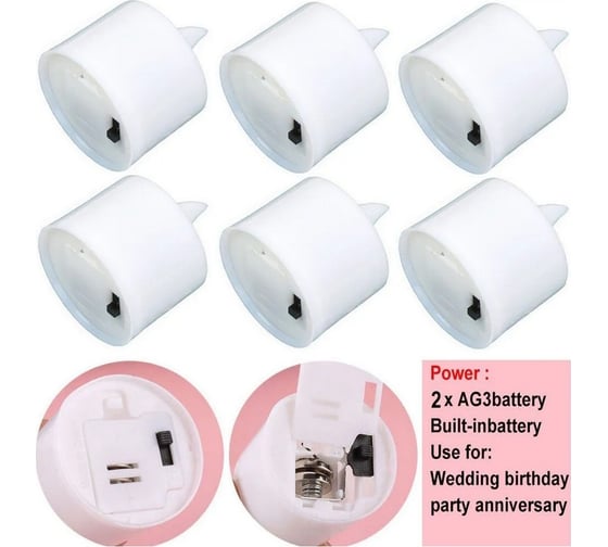 Светильник LED Elementary Candle, светодиодные свечи, набор 24 шт, чайные Homium CL07SM