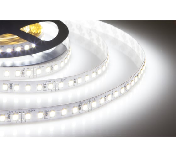 Светодиодная лента ELF 600SMD диодов 2835, 24В, 5 м, ГИПЕР, белая ELF-600SMD2835NWW-Hy24