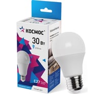 Светодиодная лампа КОСМОС LED 30Вт 220В Е27 D70x136 4500К белый A70, LkecLED30wA70E2745