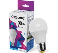 Светодиодная лампа КОСМОС LED 30Вт 220В Е27 D70x136 6500К холодный A70, LkecLED30wA70E2765