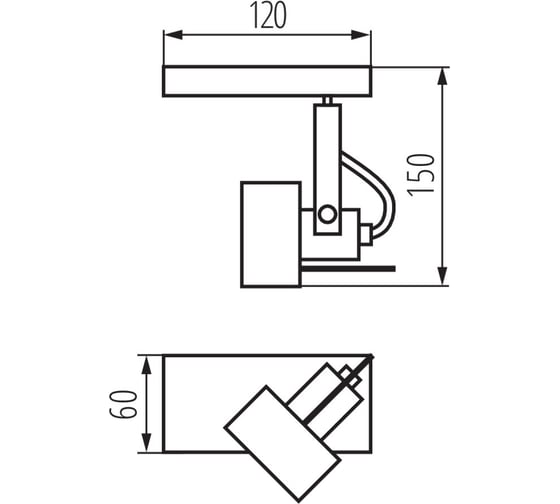 Настенно-потолочный светильник KANLUX  sonda ii el-1o w 34921