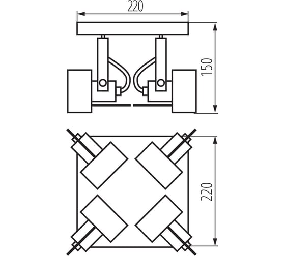Настенно-потолочный светильник KANLUX  sonda ii el-4o b 34928