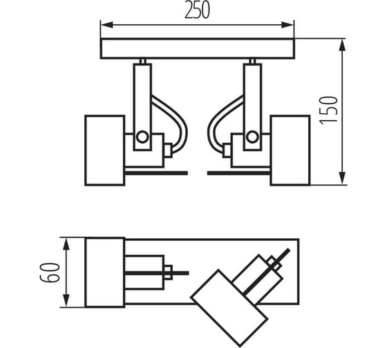 Настенно-потолочный светильник KANLUX  sonda ii el-2i w 34923