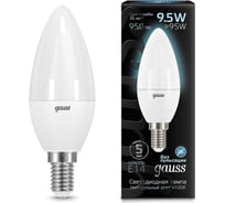 Лампа Gauss LED Свеча E14 9.5W 950lm 4100К 103101210