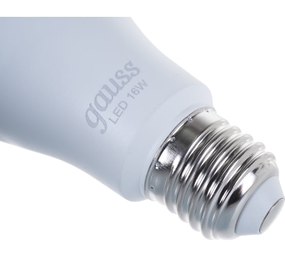 Светодиодная лампа Gauss A60 16W 1440lm 3000K E27 LED 1/10/50 102502116