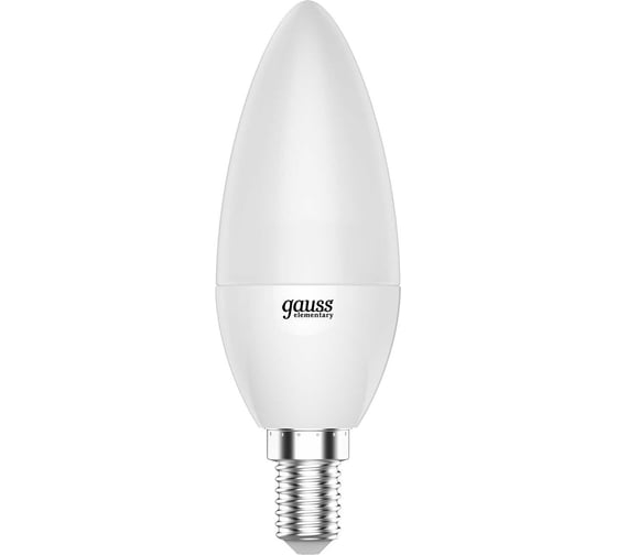 Лампа Gauss LED Elementary Свеча 6W E14 470lm 6500K 33136
