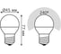 Светодиодная лампа Gauss Elementary Шар 12W 880lm 3000K Е27 LED 1/10/100 53212 9