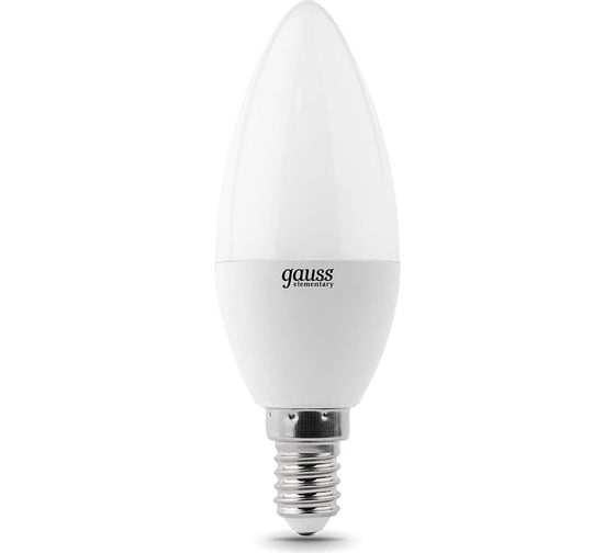 Светодиодная лампа Gauss Elementary Свеча 10W 710lm 3000K Е14 LED 1/10/100 33110