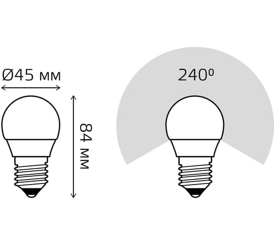 Лампа Gauss LED Elementary Шар 10W E27 710lm 3000K 53210
