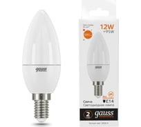Лампа Gauss LED Elementary Свеча 12W 880Лм E14 3000K SQ 33112