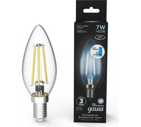 Лампа Gauss LED Filament Свеча E14 7W 580Лм 4100К SQ 103801207-S