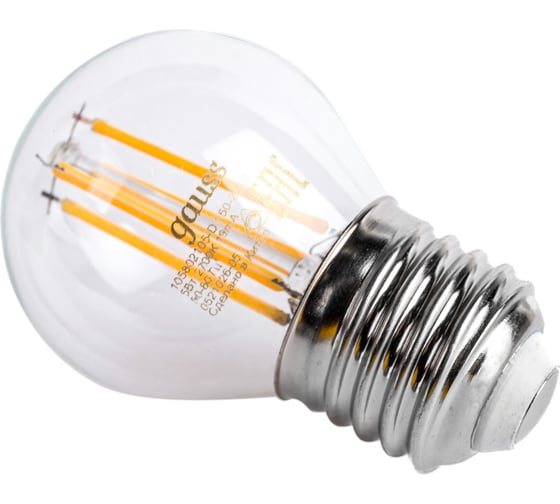 Лампа Gauss LED Filament Шар dimmable E27 5W 420lm 2700K 105802105-D