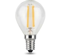 Лампа Gauss LED Filament Шар E14 7W 580Лм 4100K SQ 105801207-S
