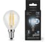 Лампа Gauss LED Filament Шар E14 7W 580Лм 4100K SQ 105801207-S 6