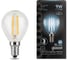 Лампа Gauss LED Filament Шар E14 9W 710Лм 4100K SQ 105801209 1