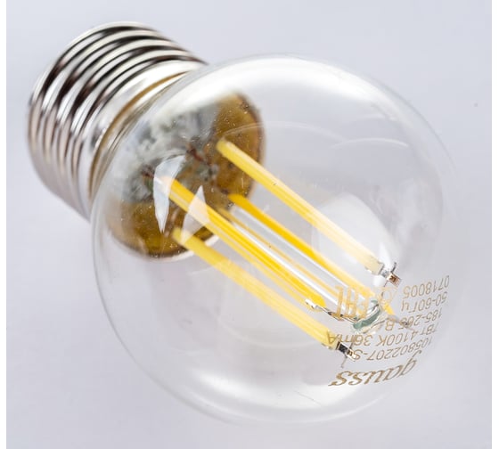 Лампа Gauss LED Filament Шар E27 7W 580Лм 4100K SQ 105802207-S