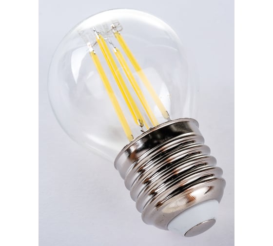 Лампа Gauss LED Filament Шар E27 7W 580Лм 4100K SQ 105802207-S
