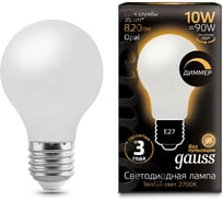 Лампа Gauss Filament диммируемая E27 A60 10W 820lm 2700К LED 102202110-D