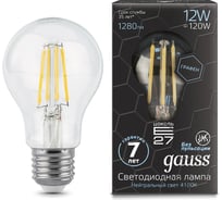Лампа Gauss LED Filament Graphene A60 E27 12W 1280lm 4100К 102802212