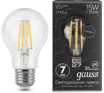 Лампа Gauss LED Filament Graphene A60 E27 15W 1740lm 4100К 102802215