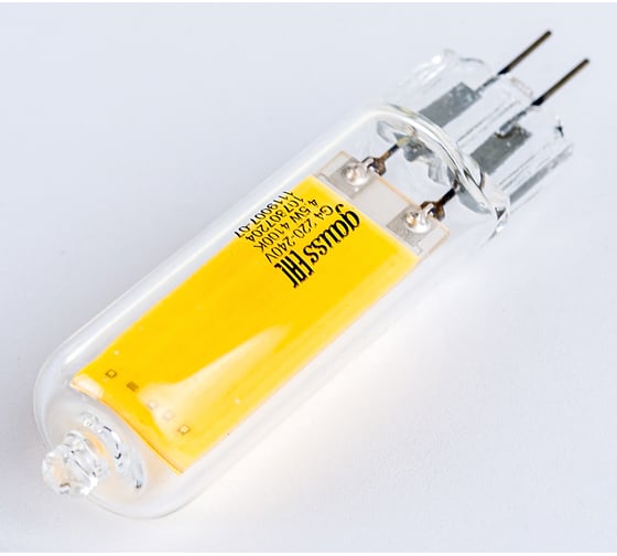 Лампа Gauss LED G4 AC220-240V 4.5W 400Лм4100K Glass SQ 107807204