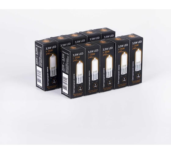 Лампа Gauss LED G9 AC220-240V 3.5W 240lm 3000K Glass 107809103