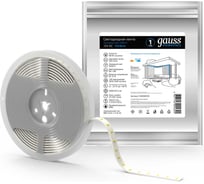 Светодиодная лента Gauss 5м 2835/120 12V 9.6W 6500K IP66 356000310