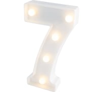 Световая фигура Дон Баллон цифра 7, 21 см, белый, 1 шт. 512157