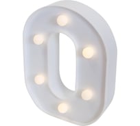 Световая фигура Дон Баллон цифра 0, 16 см, белый, 1 шт. 512090