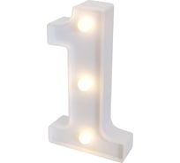 Световая фигура Дон Баллон цифра 1, 16 см, белый, 1 шт. 512091