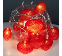 Светодиодная гирлянда Дон Баллон хлопковые сердечки, 20 Led, IP14, 4 м. красный, 1 шт. 512117