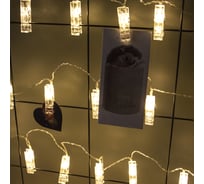 Светодиодная гирлянда Дон Баллон Прищепки, 20 Led, IP14, 3 м, теплый белый, 1 шт. 512026