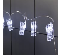 Светодиодная гирлянда Дон Баллон Прищепки, 20 Led, IP14, 3 м, белый, 1 шт. 512024