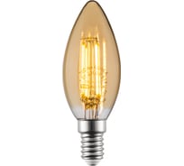 Светодиодная лампа TDM ELECTRIC «винтаж» золотистая fс37, 7 вт, 230 в, 2700 к, e14 (свеча) SQ0340-0347
