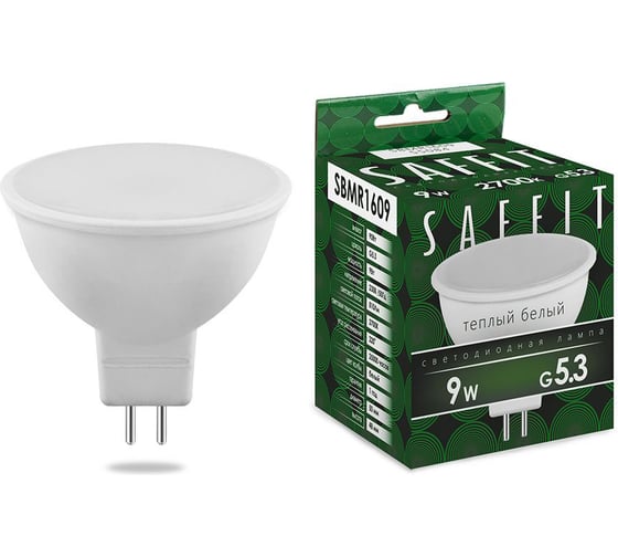 Светодиодная лампа SAFFIT 9W 230V GU5.3 2700K, SBMR1609 55084